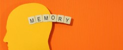 Concept of problems with memory, amnesia, space for text