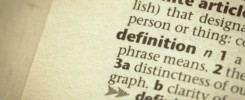 Dictionary definition of word