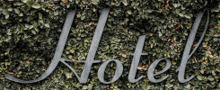 Hotel Sign in Vines