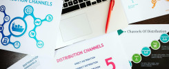 marketing distribution channels plan on office desk