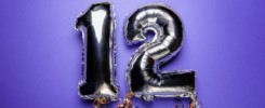 Silver Number Balloons 12