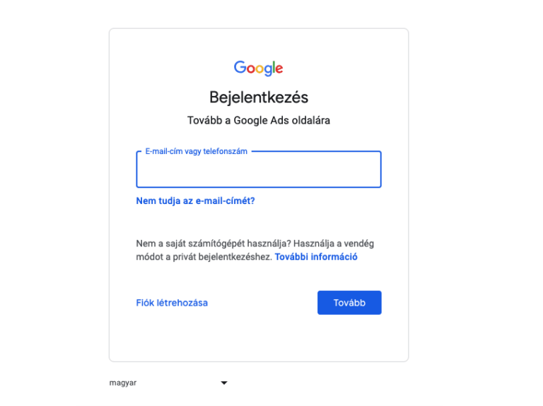 Hogyan hozz létre Google Ads fiókot?