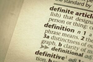 Dictionary definition of word