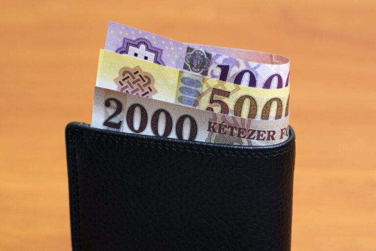 A pénz pszichológiája: mélyelemzés Hungarian forint in the black wallet