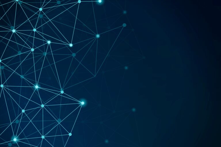 Tudattalanul ismerős élmények Blue network patterned background