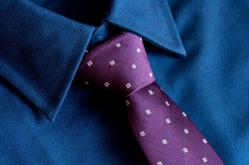Closeup of necktie