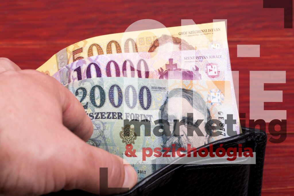 Hungarian money in the black wallet