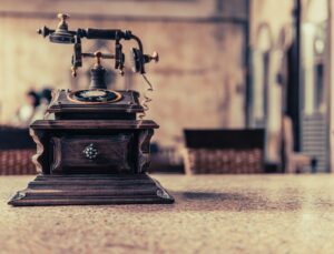 Old telephone vintage retro