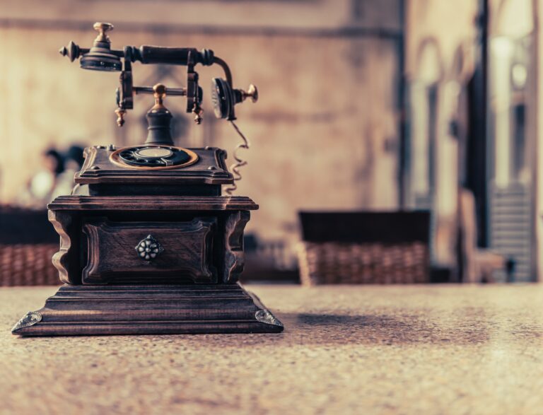 Old telephone vintage retro