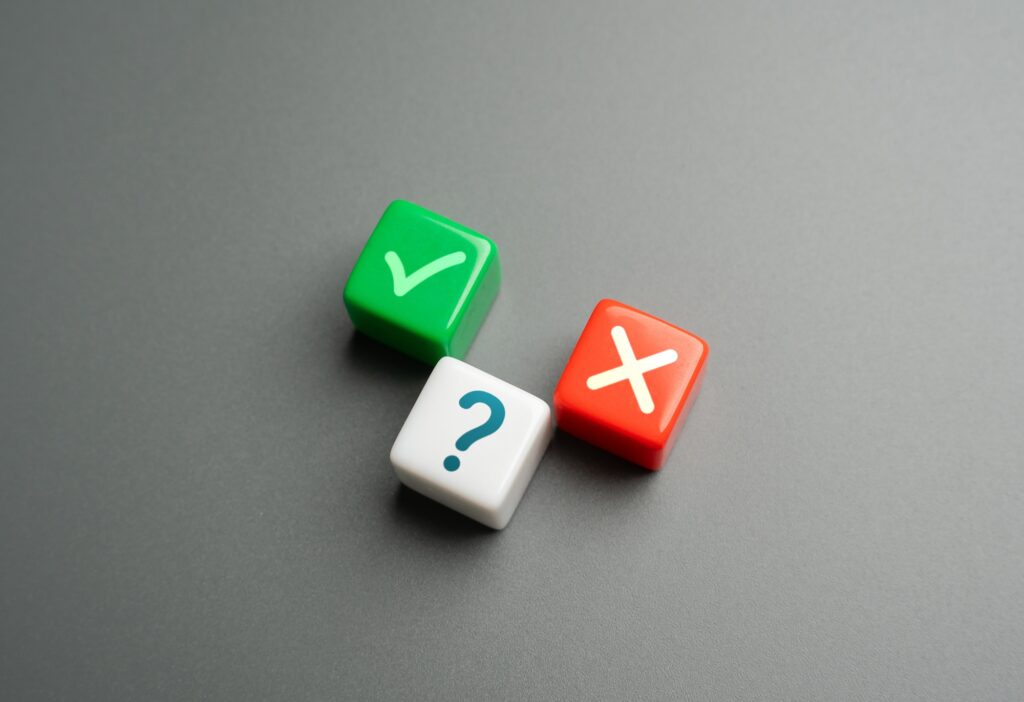 Positive and negative answer.