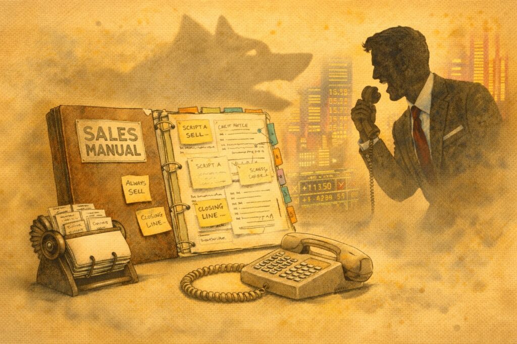 Jordan Belfort 1989-es Sales Manual – kifogáskezelés és etikus telefonos értékesítés