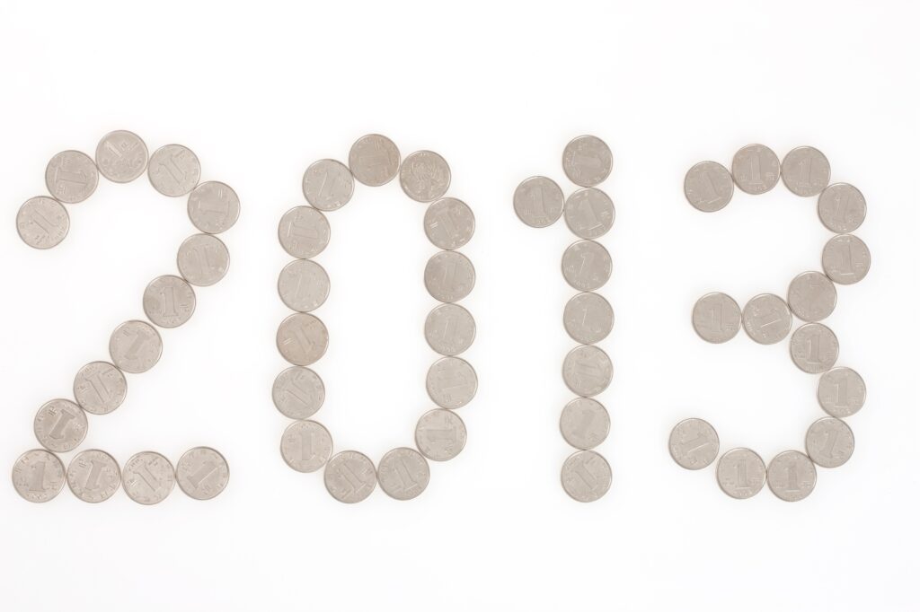 Coins in 2013 shape