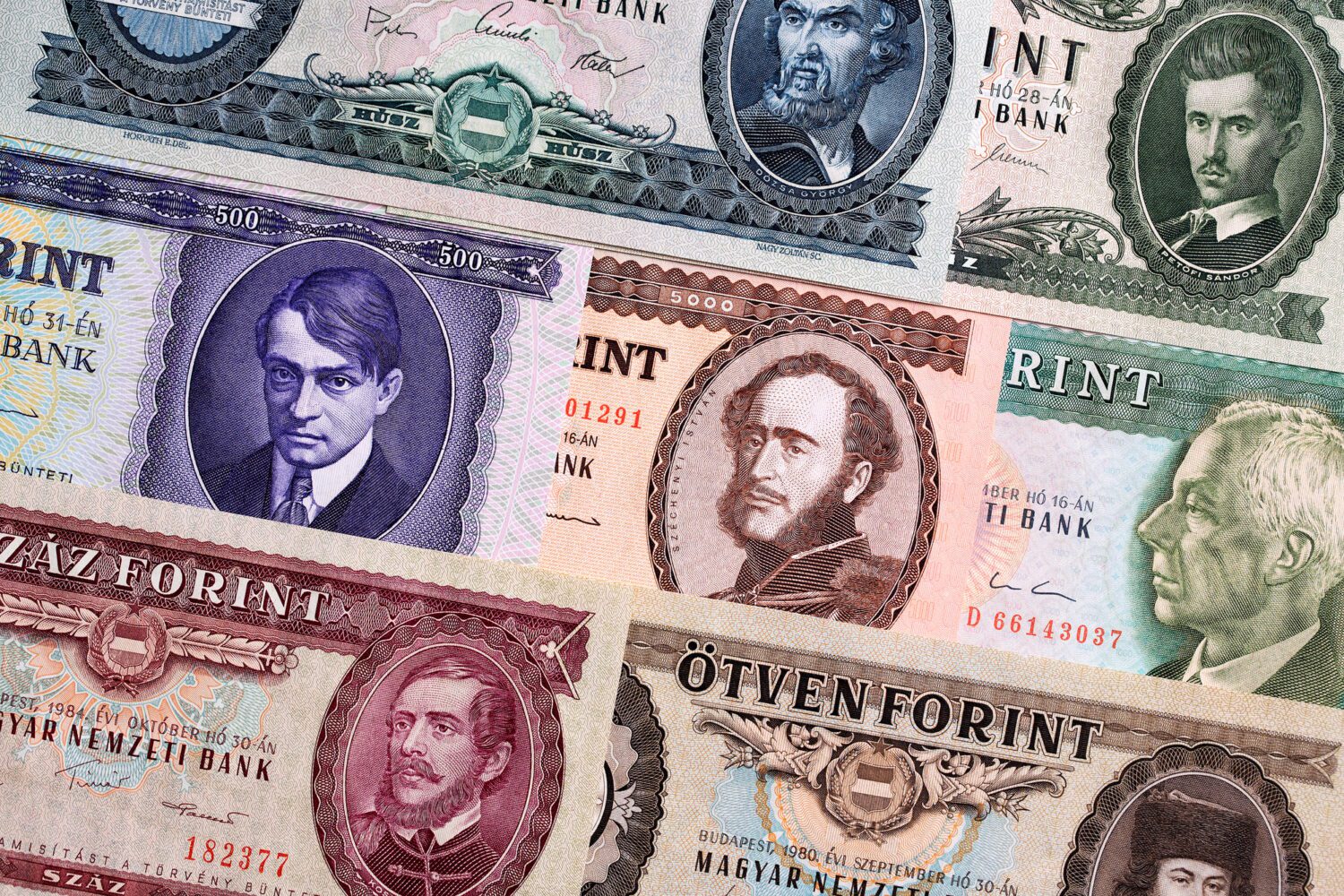 A magyar tőzsde történelme Hungarian Forint, a background