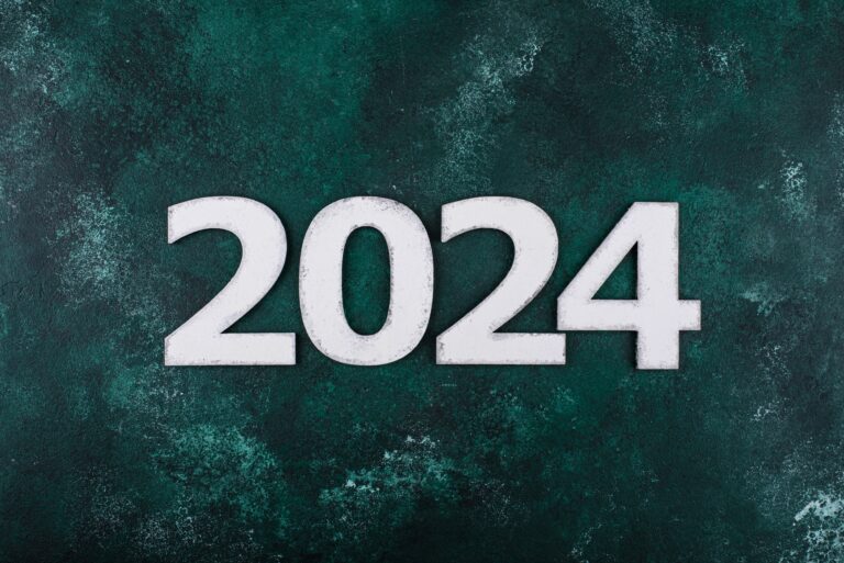 New Year composition with 2024 number