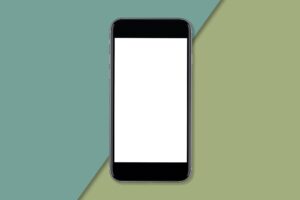 Smartphone with blank screen to ad design