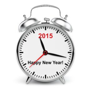 Ezt tanultuk a 2015-ös évből üzleti és marketing szempontból Year 2015 classic alarm clock isolated