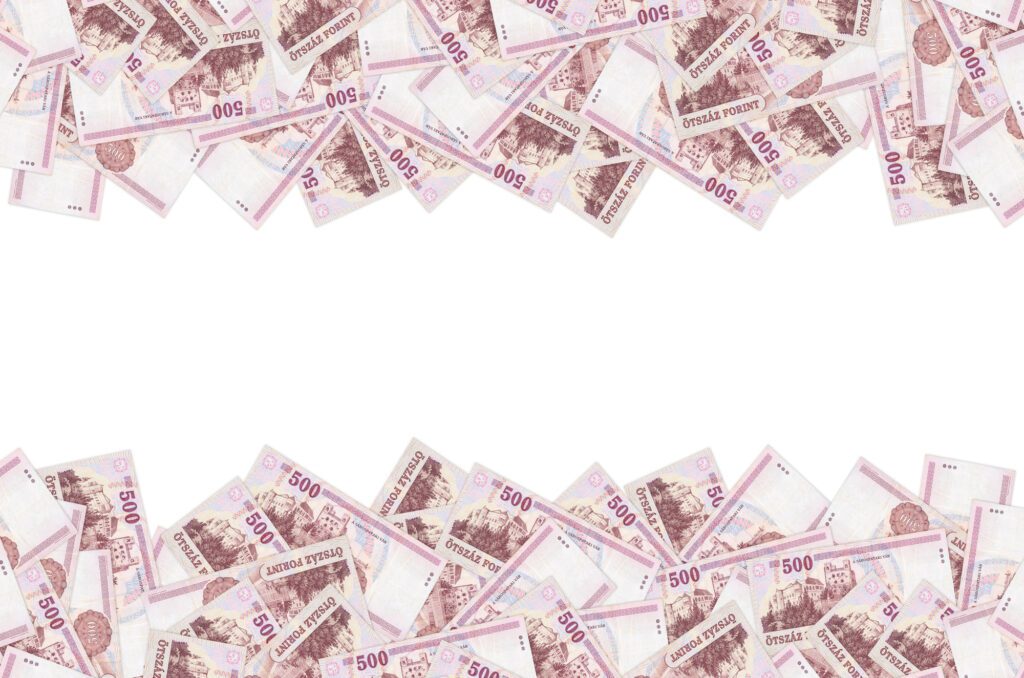 A Sarospatki Var building on Hungary 500 Forint 1993 Banknote pattern