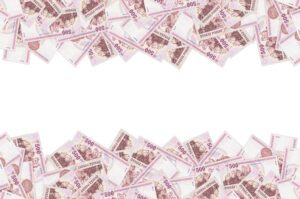 A Sarospatki Var building on Hungary 500 Forint 1993 Banknote pattern