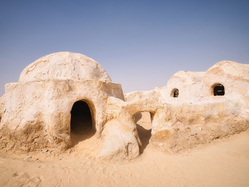Where Star Wars was filmed in the Sahara, Tunisia, Africa
