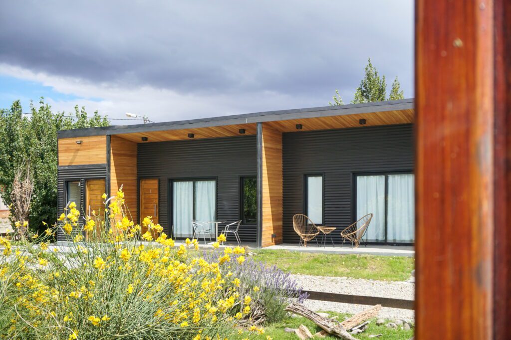 Wooden airbnb house in the countryside