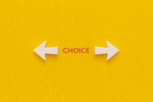 Approving, voting or right decision concept.