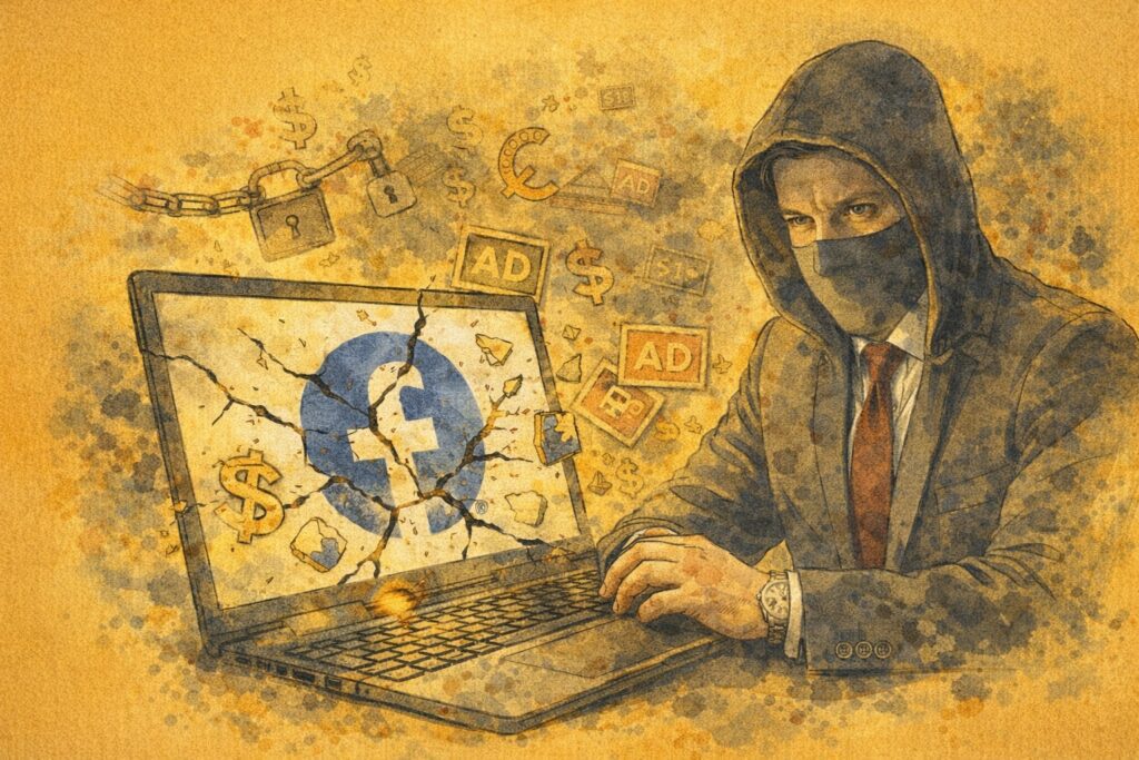 Facebook hirdetési fiókok feltörése