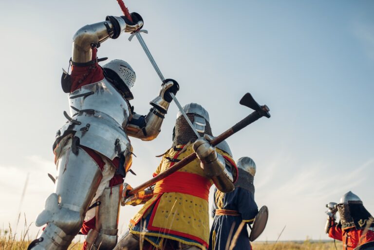 A Google-kereső piacterén vívott hirdetési csata Medieval knights fight, great battle