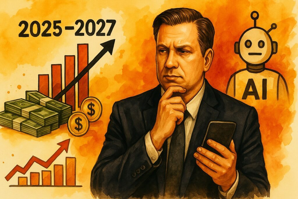 Gazdasági előrejelzés 2025–2027 – mi változik, és hol lesz a pénz? AI × marketing Gazdasági előrejelzés 2025–2027 – mi változik, és hol lesz a pénz? AI × marketing