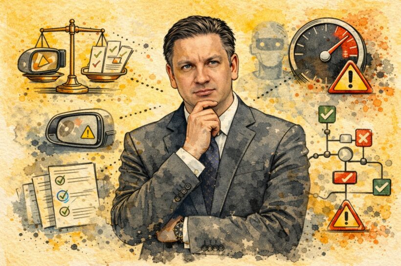 Vezetői döntések MI-asszisztensekkel: felelősség, észlelési torzítások, és a túl gyors stratégia csapdája