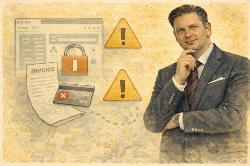 Google Ads számlázás és számla: miért áll meg a hirdetés számlázási hiba miatt