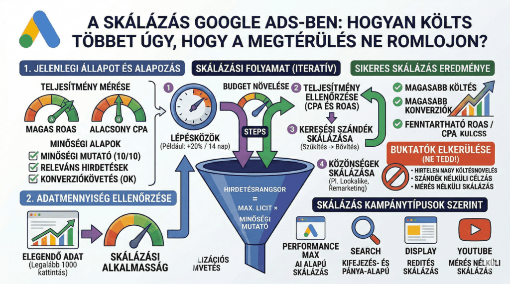 A skálázás Google Ads-ben: Hogyan költs többet úgy, hogy a megtérülés ne romoljon? A skálázás Google Ads-ben: Hogyan költs többet úgy, hogy a megtérülés ne romoljon?