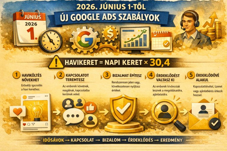 Google Ads 2026: a havi költés a napi költségkeret 30,4-szerese szerint igazodik a hirdetésütemezés mellett